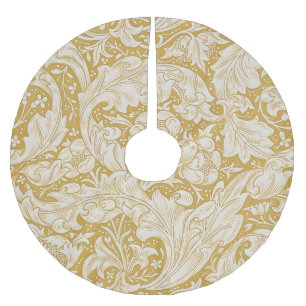 William Morris Gold Bachelors Button Floral Brushed Polyester Tree Skirt