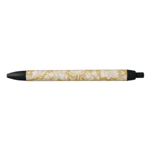 William Morris Gold Bachelors Button Floral Pen