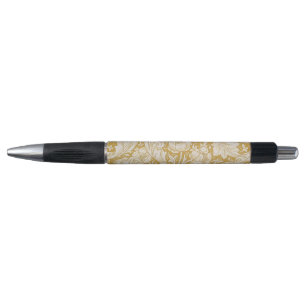 William Morris Gold Bachelors Button Floral Pen