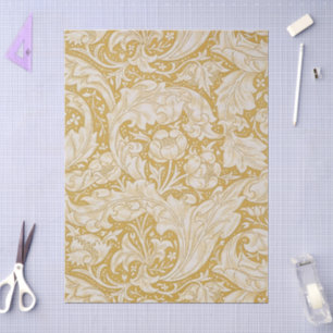 William Morris Gold Bachelors Button Floral Tissue Paper