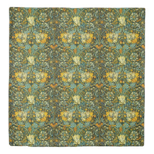 William Morris Gold Honeysuckle Floral Wallpaper Duvet Cover