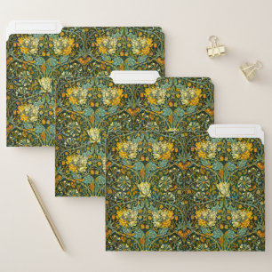 William Morris Gold Honeysuckle Floral Wallpaper File Folder