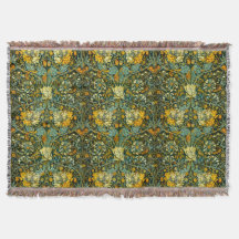 William Morris Gold Honeysuckle Floral Wallpaper