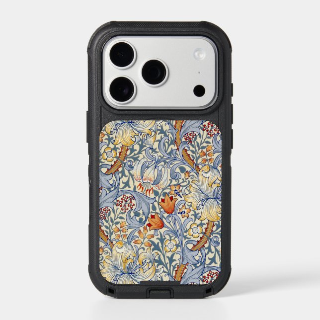 William Morris Gold Lily Victorian Wallpaper Otterbox iPhone Case (Back)