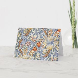 William Morris Gold Lily Victorian Wallpaper Thank You Card