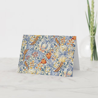 William Morris Gold Lily Victorian Wallpaper Thank You Card
