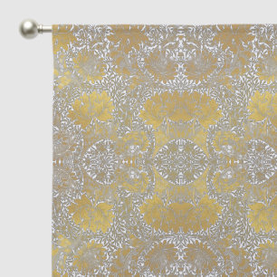 William *Morris Gold Silver Floral Curtain