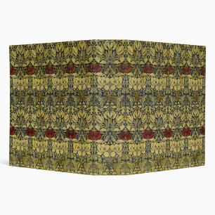 William Morris Gold Tulip Rose Vintage Wallpaper 3 Ring Binder