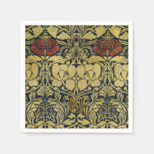 William Morris Gold Tulip Rose Vintage Wallpaper Napkins