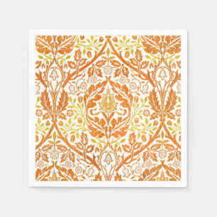 William Morris Golden Bough Orange Floral Art Napkins