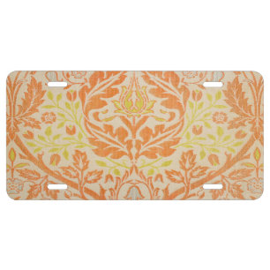 William Morris Golden Bough Pattern Vintage Art License Plate