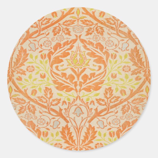 William Morris Golden Bough Tapestry Pattern Classic Round Sticker (Front)