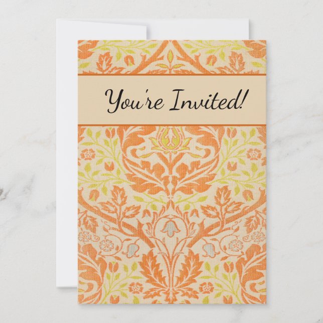 William Morris Golden Bough Tapestry Pattern Invitation (Front)