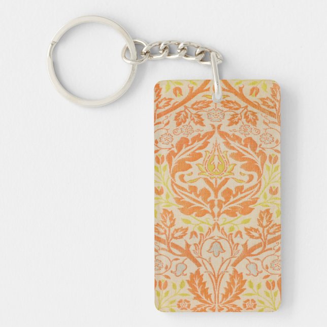 William Morris Golden Bough Tapestry Pattern Keychain (Front)