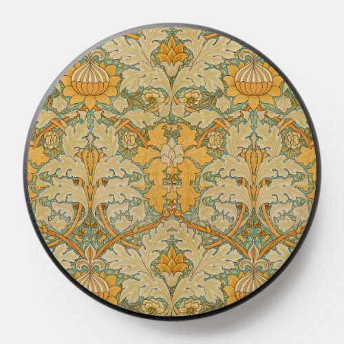 William Morris Golden Floral Design PopSocket