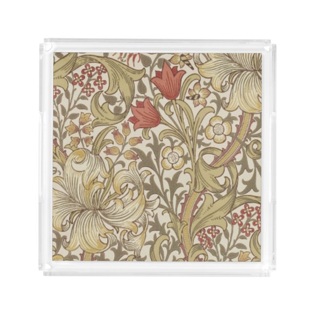 William Morris Golden Lily Acrylic Tray (Front)