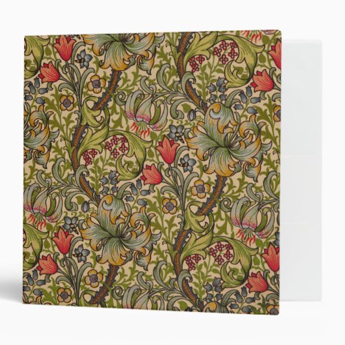 William Morris Golden Lily Antique 3 Ring Binder