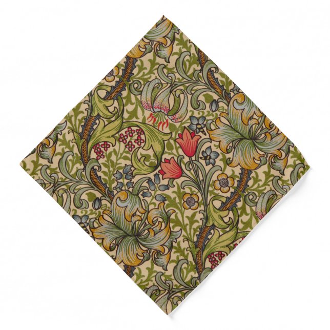 William Morris Golden Lily Antique Bandana (Front)