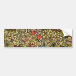 William Morris Golden Lily Antique Bumper Sticker