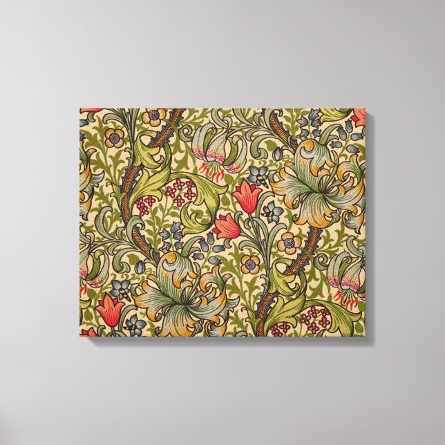 William Morris Golden Lily Antique Canvas Print (Front)