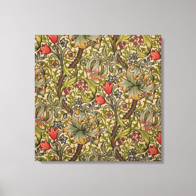 William Morris Golden Lily Antique Canvas Print (Front)