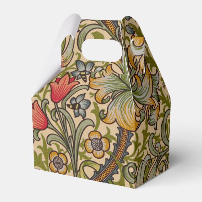 William Morris Golden Lily Antique Favor Boxes (Front Side)