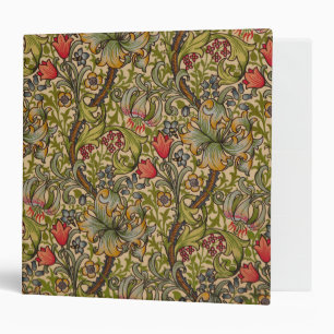 William Morris Golden Lily Antique Floral Pattern 3 Ring Binder