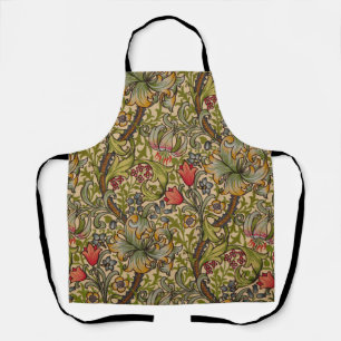 William Morris Golden Lily Antique Floral Pattern Apron