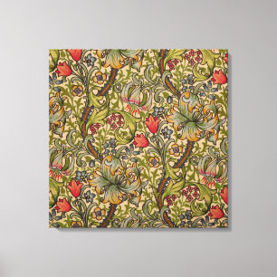 William Morris Golden Lily Antique Floral Pattern Canvas Print