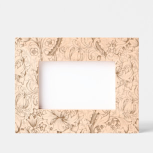 William Morris Golden Lily Antique Floral Pattern Engraved Frames