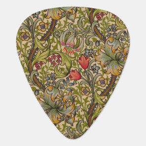 William Morris Golden Lily Antique Floral Pattern Guitar Pick
