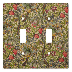 William Morris Golden Lily Antique Floral Pattern Light Switch Cover