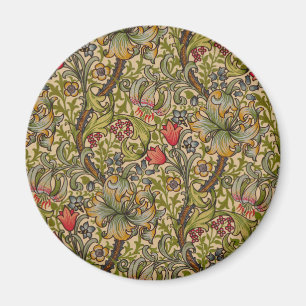 William Morris Golden Lily Antique Floral Pattern Magnet