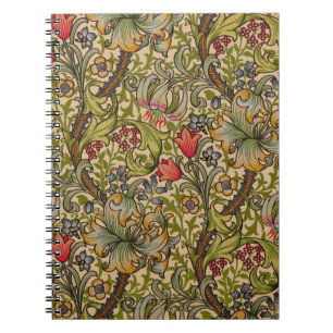 William Morris Golden Lily Antique Floral Pattern Notebook