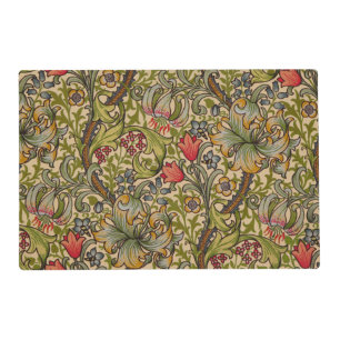 William Morris Golden Lily Antique Floral Pattern Placemat