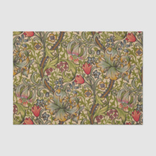 William Morris Golden Lily Antique Floral Pattern Tissue Paper