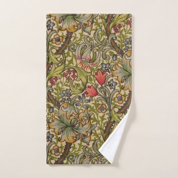 William Morris Golden Lily Antique Hand Towel by antiqueart at Zazzle