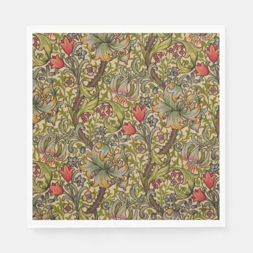 William Morris Golden Lily Antique Napkins