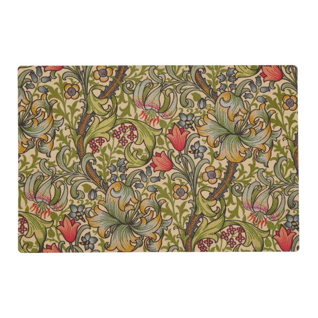 William Morris Golden Lily Antique Placemat (Front)