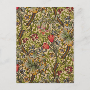 William Morris Golden Lily Antique Postcard