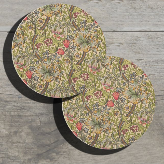 William Morris Golden Lily Antique Sandstone Coaster (Creator Uploaded)