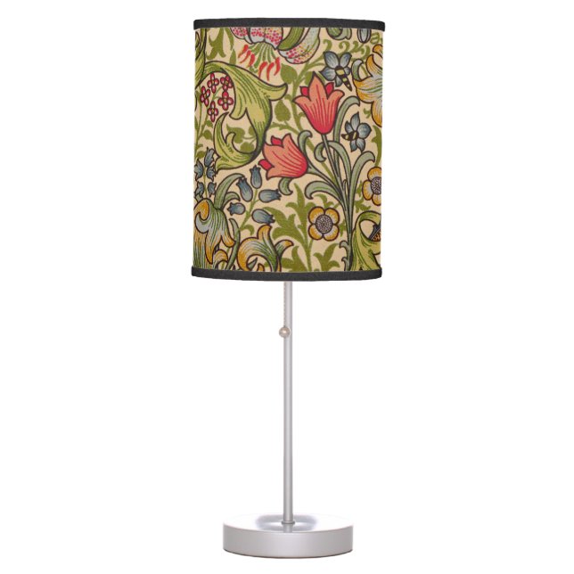 William Morris Golden Lily Antique Table Lamp (Front)