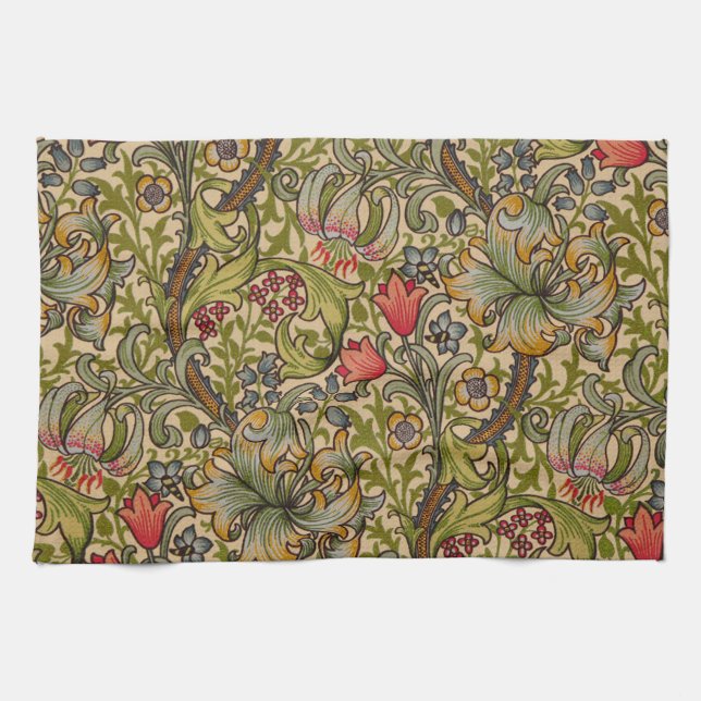 William Morris Golden Lily Antique Towel (Horizontal)