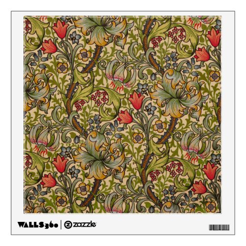 William Morris Golden Lily Antique Wall Decal