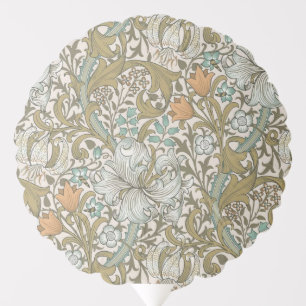 William Morris Golden Lily Blue Gold Classic Balloon
