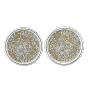 William Morris Golden Lily Blue Gold Classic Cufflinks