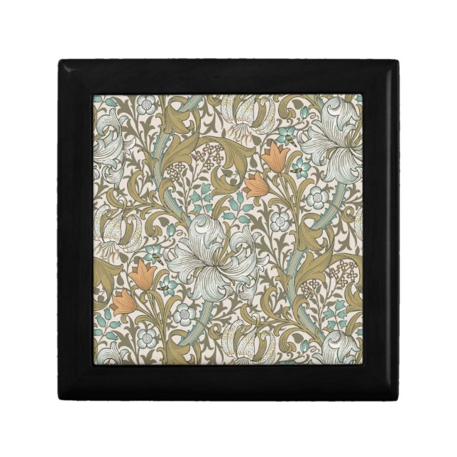 William Morris Golden Lily Blue Gold Classic Gift Box (Front)