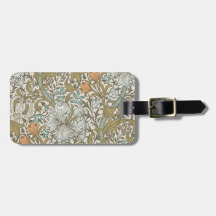 William Morris Golden Lily Blue Gold Classic Luggage Tag