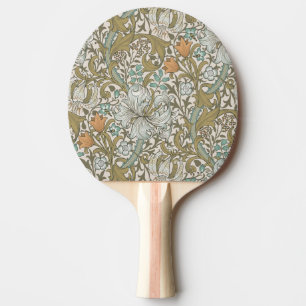 William Morris Golden Lily Blue Gold Classic Ping Pong Paddle