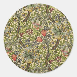William Morris Golden Lily Classic Round Sticker